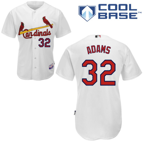 Matt Adams #32 MLB Jersey-St Louis Cardinals Men's Authentic Home White Cool Base Baseball Jersey